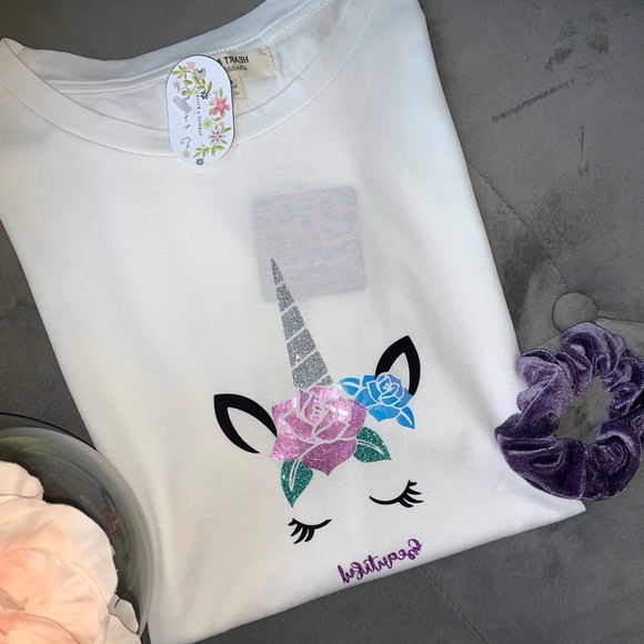 Unicorn Rose Tee - Picture 1 of 3